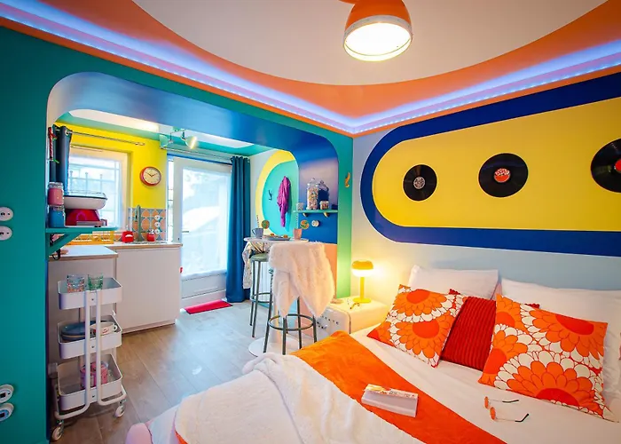 Retro Candy Lounge, Avec Terrasse Et Parking Apartment *