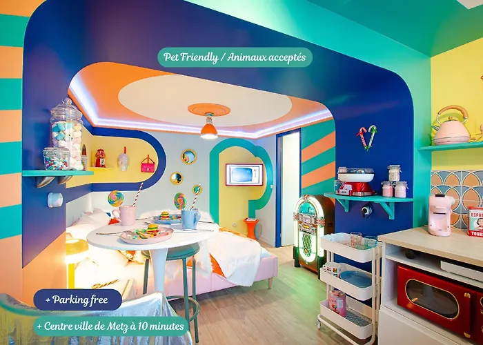 Apartment Retro Candy Lounge, Avec Terrasse Et Parking